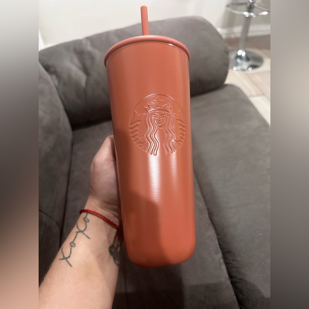 Starbucks 2024 Terracotta Triangle Recycled Stainless Steel Tumbler 24 OZ